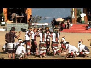 Mizoram's famous bamboo dance at the Hornbill festival in Nagaland