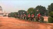 Changing of the Guard with guards mounting on horses, Rashtrapati Bhavan