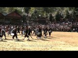 Nagaland pipers from Tuensang District at the Hornbill festival opening ceremony