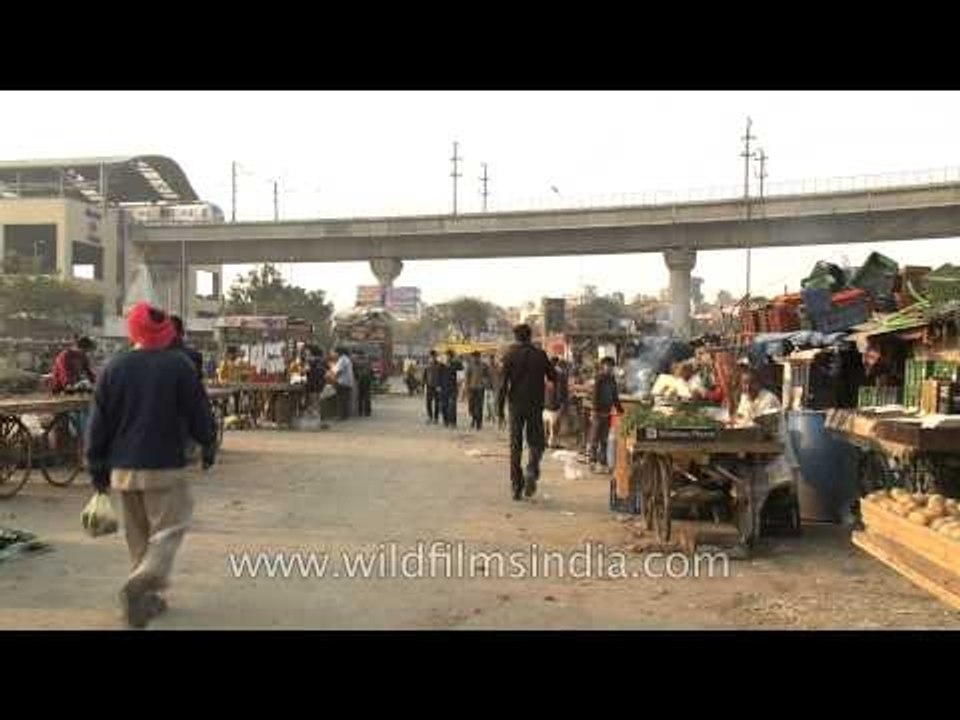 Okhla Vegetable Marketplace near Delhi Metro station