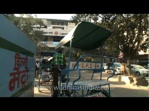 Rickshaw stand at Lajpat nagar Delhi metro station
