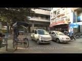 Rickshawalas waiting for commuters outside Lajpat nagar Delhi metro station