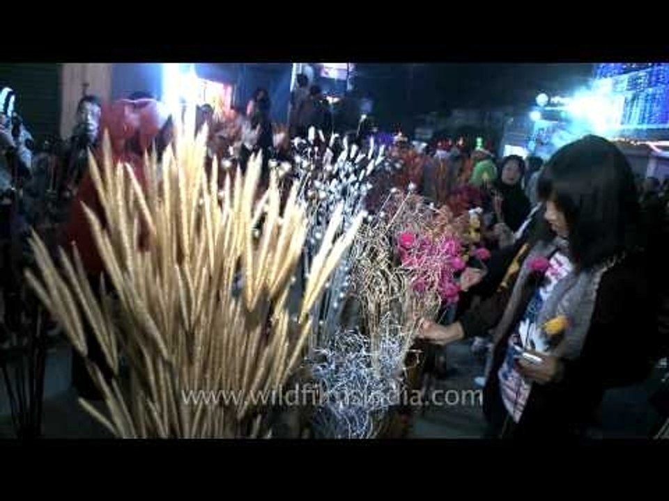 Dried Exotic handmade flowers showcased at Hornbill festival Night Bazar, Kohima