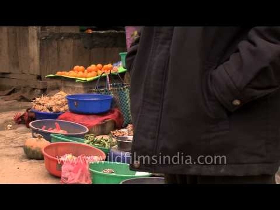 Women do all the vegetable selling in Senapati market, Manipur