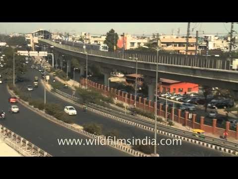Roads and metro network near Lajpat Nagar in Delhi
