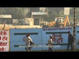 Delhi Metro work on progress near Kashmere gate in Delhi