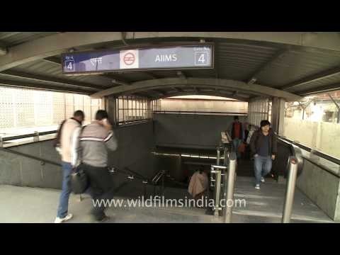 Aiims metro station - gate number 4 towards ring road south