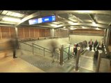 Time lapse of people at AIIMS Metro station