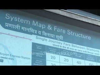 System map and fare structure at Dhaula Kuan metro station