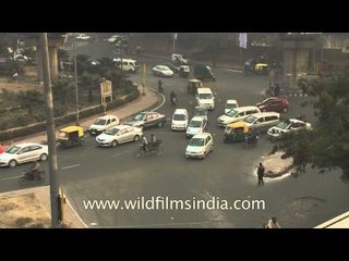 Delhi traffic and Metro at Karol Bagh