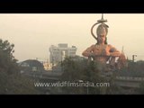 Giant Hanuman statue near Karol Bagh metro station, New Delhi