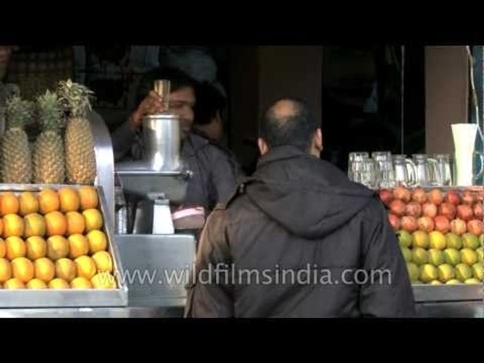 Juice making the roadside way, India