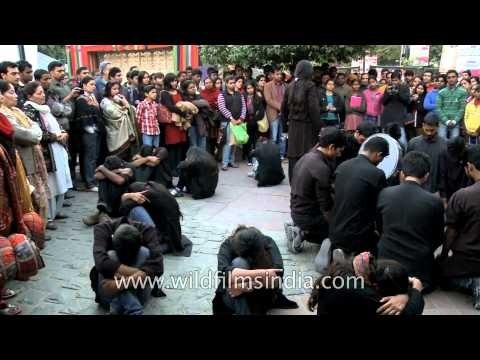 Street play highlighting gang rape issue in Delhi Haat