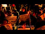 University students coming out  to protest against rape in Delhi