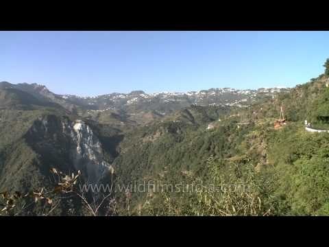 Mussoorie hill station as seen from above Dehra dun