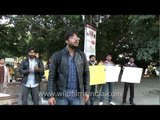 Protest against Delhi Gang Rape at Delhi Haat