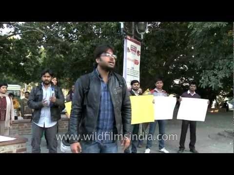 Protest against Delhi Gang Rape at Delhi Haat