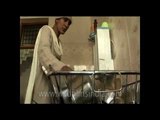 Tallest Indian woman doing the dishes!