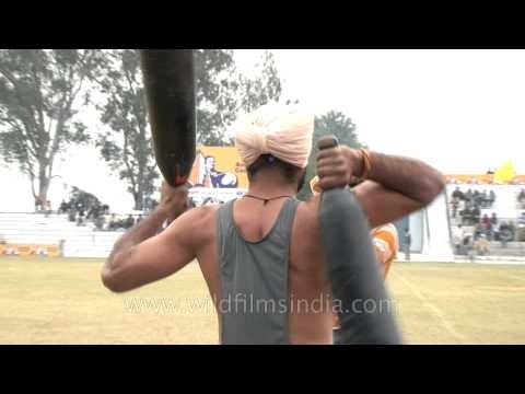 Indian muscle man - pehalwans at rural olympics