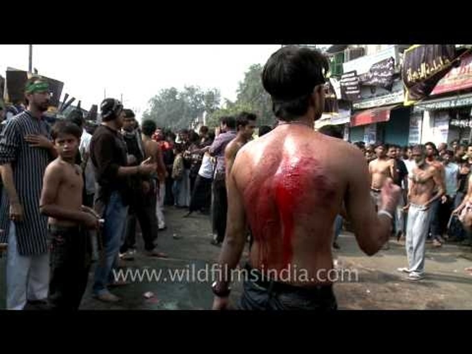Self flagellation on Muharram - religious blood shed!