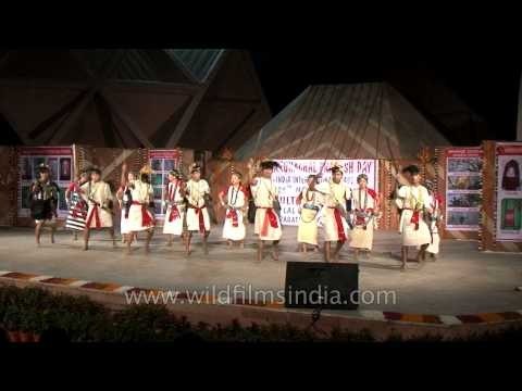 Nyishi tribe of Arunachal display their traditional Horn-bill dance