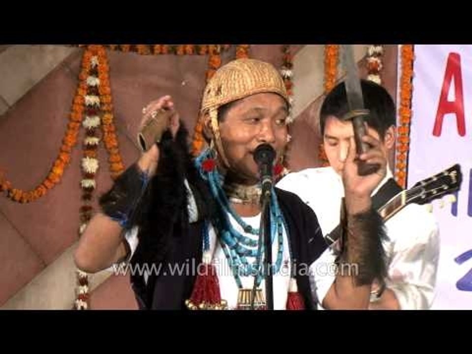 Arunachali shaman performs in full regalia!