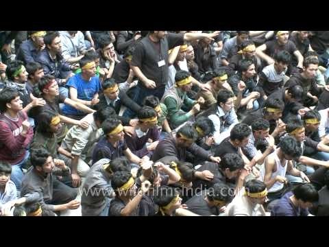 Shias assembled for Muharram procession