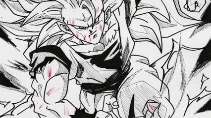 HOW TO DRAW GOKU SS3 超サイヤ人 スリー 孫悟空