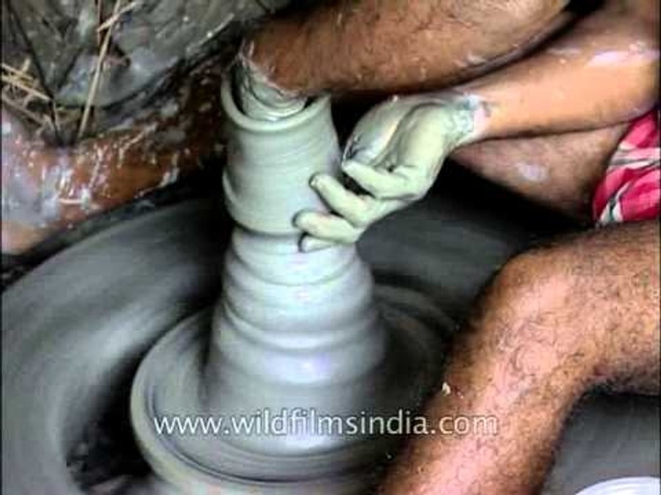 Making clay Ceramics & Pottery in Sikkim