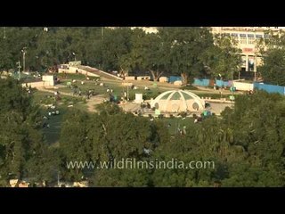 Rajiv Chowk or Connaught Place is an island of green