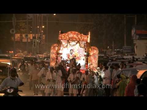 Ganesh Chaturthi festival procession takes to the streets in Delhi