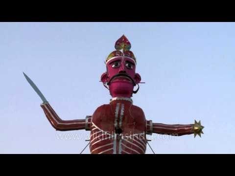 Huge effigies on dussehra