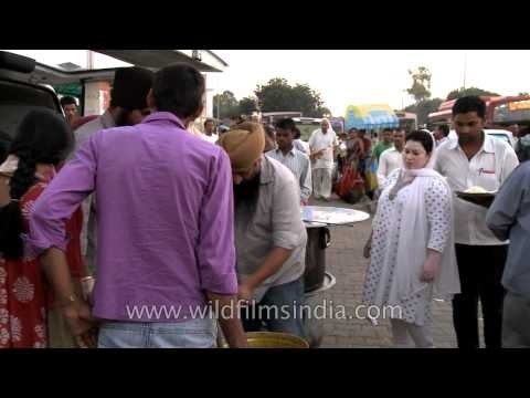 Serving the needy with food, in India
