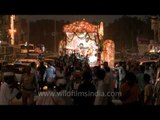 Ganesh Chaturthi procession in the streets of Delhi