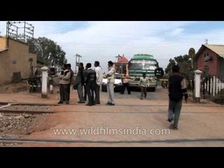 Dumb behaviour?? Standing on the railway track and waiting for the train!