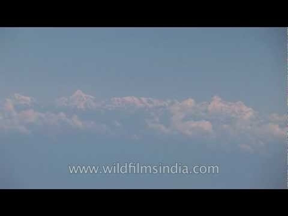 Nanda Devi peaks as seen from the air above New Delhi!
