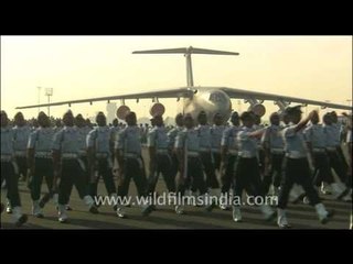Marching men in uniforms - Indian Air Force day!