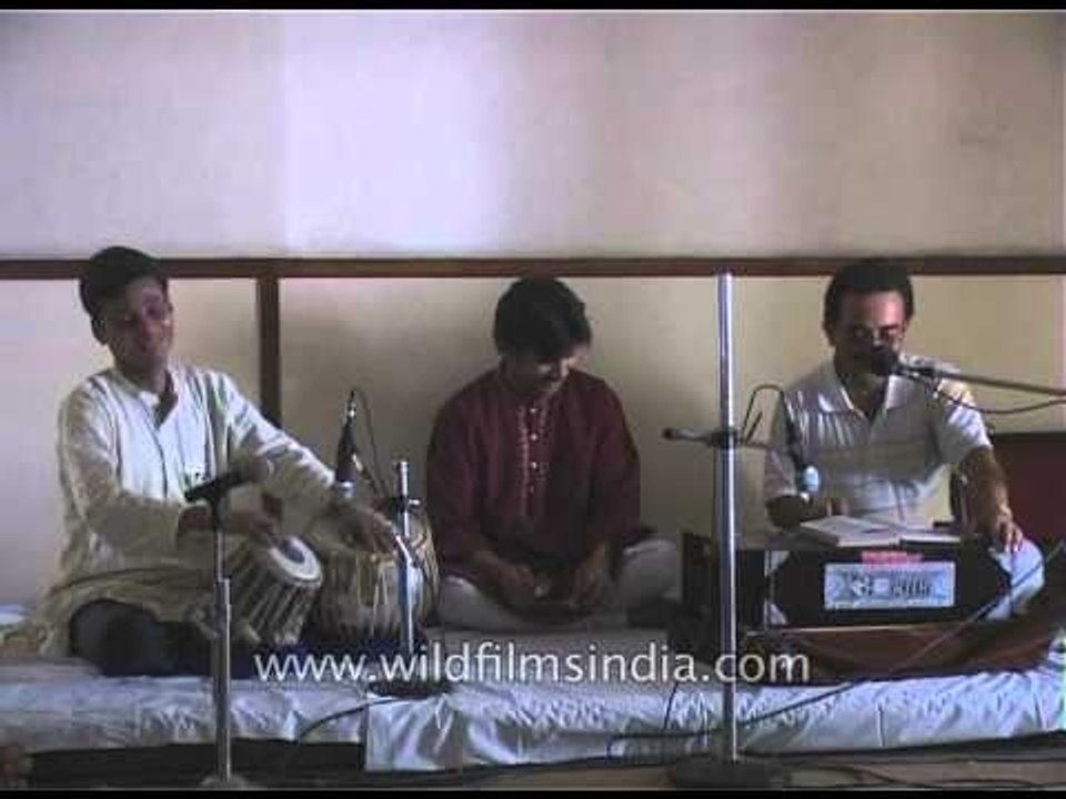 Tabla player with Harmonium player on the occasion of Mother's birthday