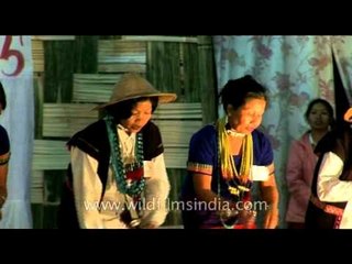 Women dance troupes at Siang River Fest '05