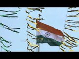 Indian tricolour hoisted at the India--Pakistan Border : Wagah!