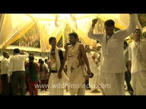 ⁣Dancing with joy as Krishna is born, Iskcon temple