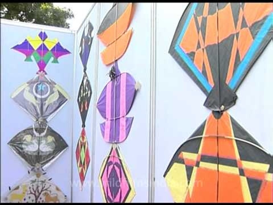 Vibrant kites soar up in the sky at the kite festival