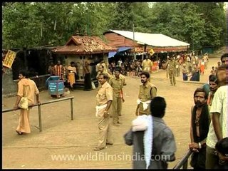 Police keeping an eye on pilgrims at Sabarimala