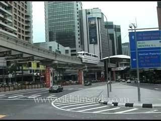 Metro ride in Kuala Lampur showing Menara