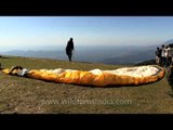 Epic fails: Paragliding take off aborted at last moment!