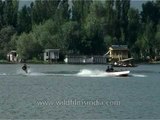 Water skiing in Srinagar, Kashmir, India