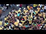 Janmashtami: Human pyramid trying to break dahi handi