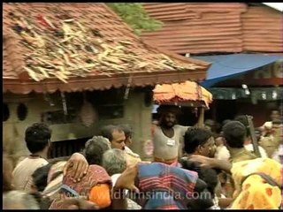 Carrying heavy offerings on head and dancing for Lord Ayappan!