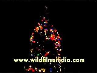 Midnight Christmas lights in Delhi
