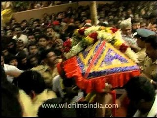Carrying the sacred ornaments of Lord Ayyappa to Sabarimala